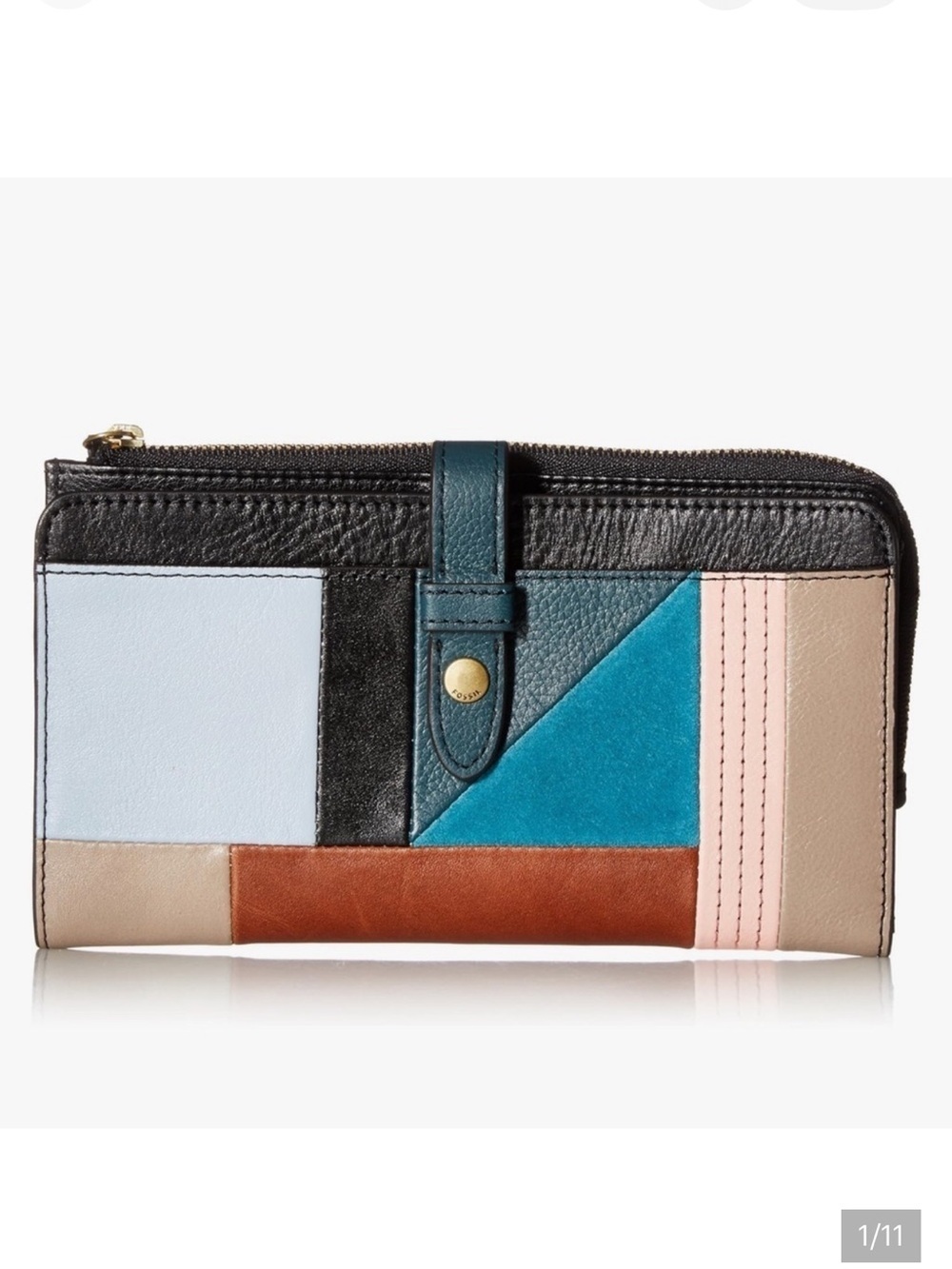 Fossil Fiona Patchwork Women's Leather Multicolor Wallet